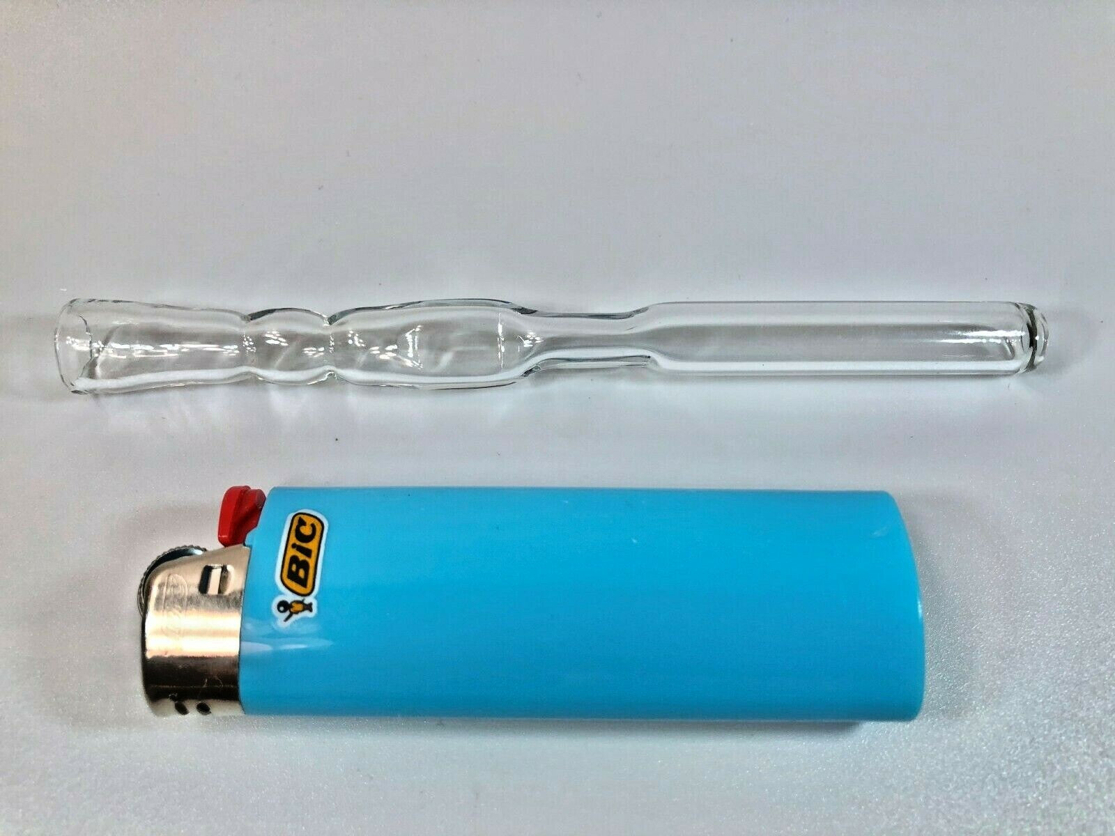 Thick Swirl Clear Glass Smoking Pipe Cigarette Tobacco Holder